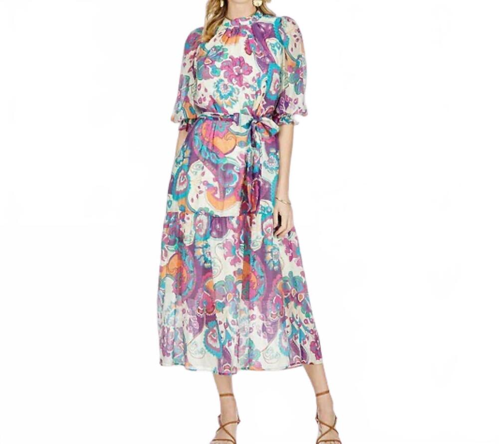 NEW JADE fantasy floral maxi dress in purple